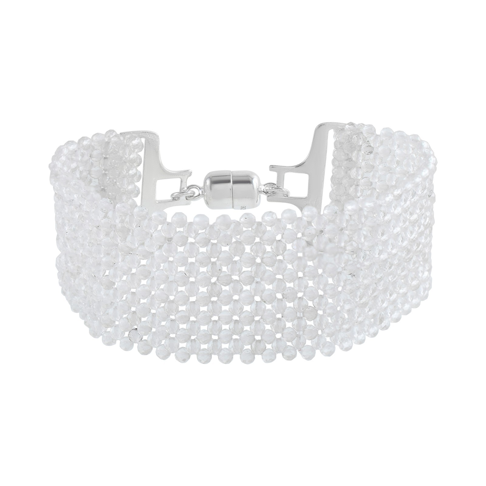 Choose Any Woven Beaded Cuff Bracelet 925 Sterling Silver Magnetic Clasps Gift