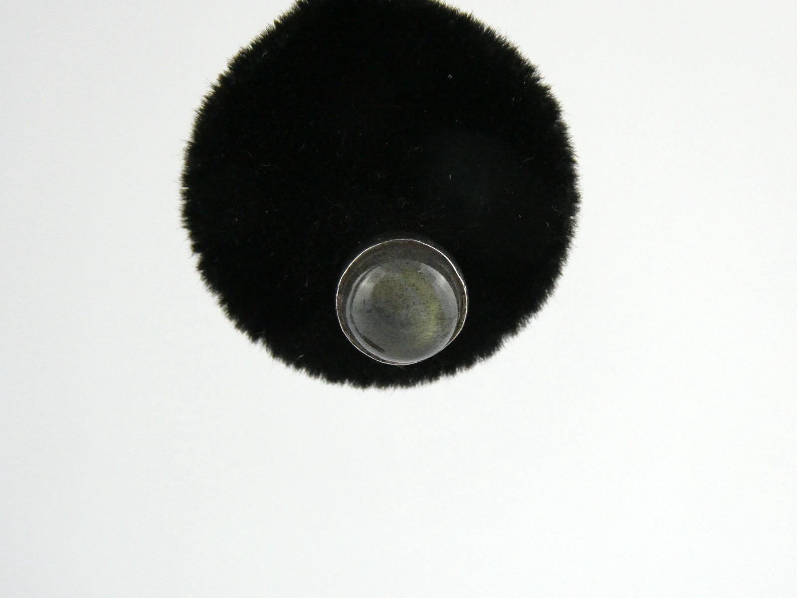 Sterling Silver Labradorite Cabochon Stud Earrings 925 7.83mm Diameter 1.7 Grams