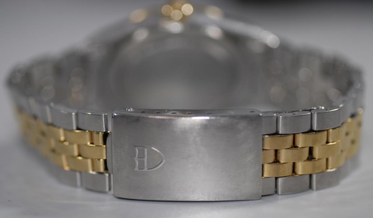 Rolex Tudor Oyster Prince Date-Day 18K Gold Bezel 94613 Daydate 36mm Watch Ex+!