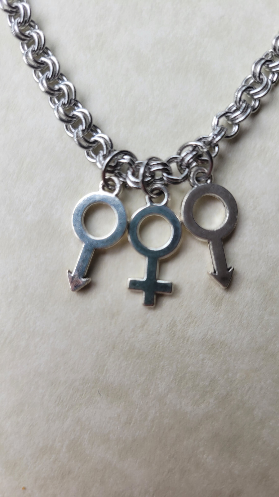 MFM (Male, Female, Male) anklet for lifestyle wives (arrow, cross, arrow)