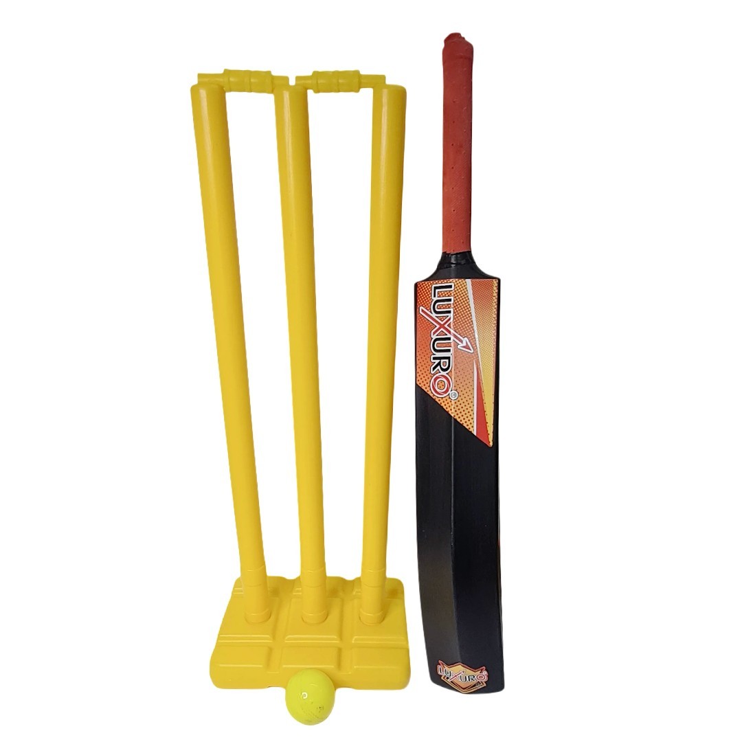 Cricket Bat Set | Platic Cricket Bat with Ball and Stumps Kids & Adults Cricket
