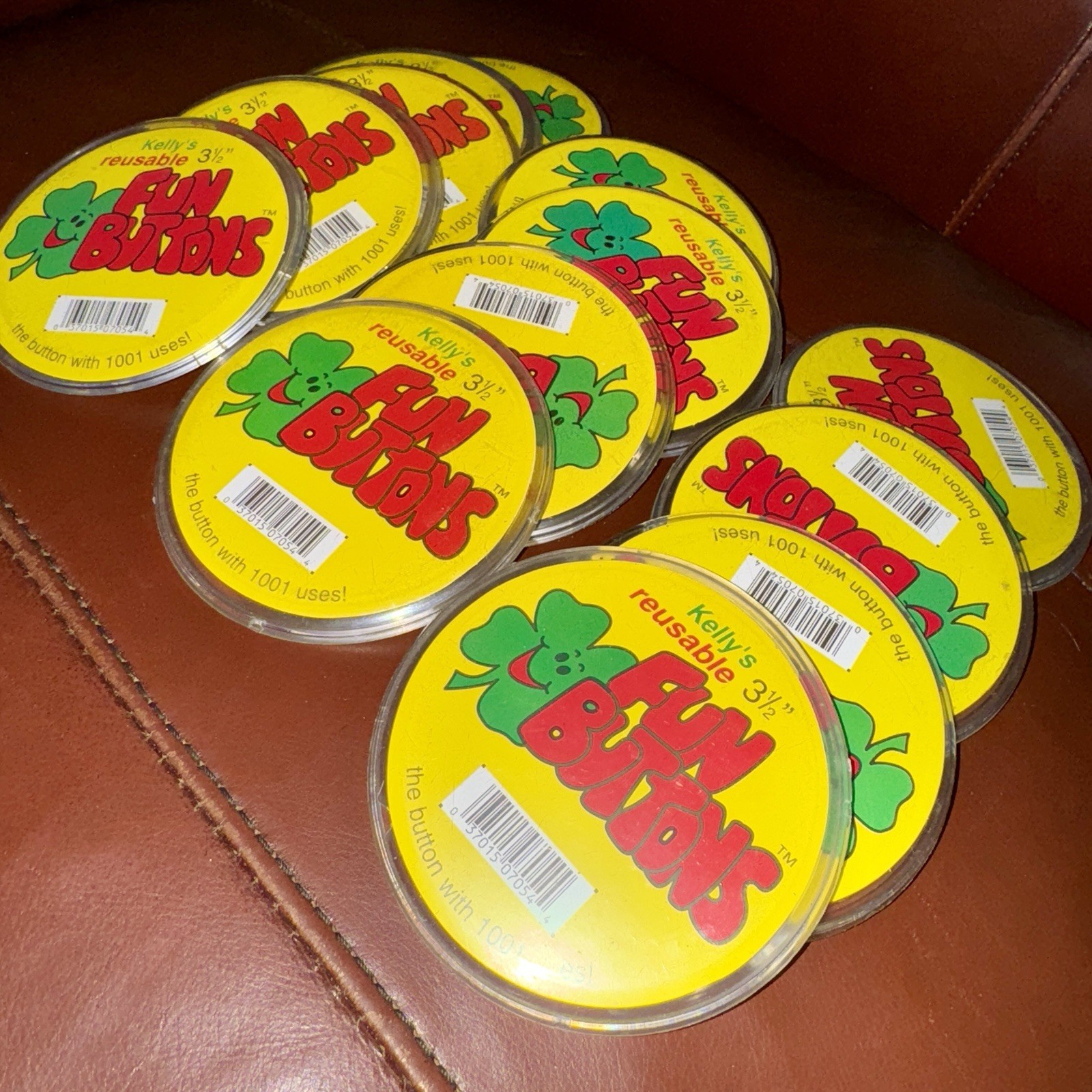 Lot of 13 Fun Buttons By Kelly Large 3 1/2” Reusable
