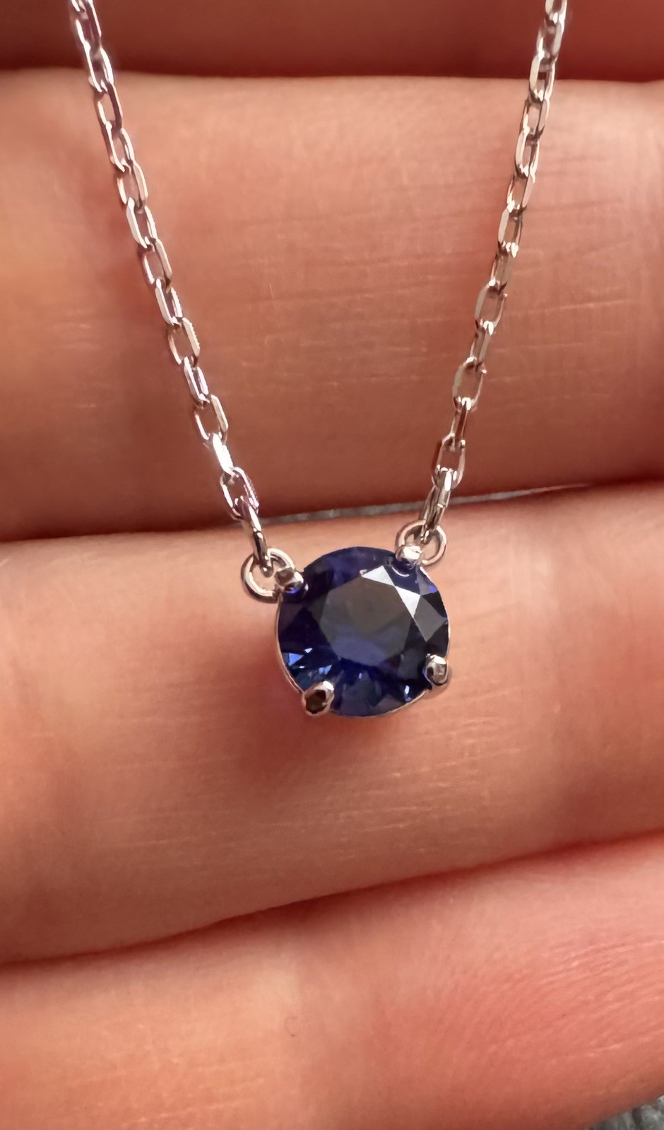 Genuine Swarovski Stilla Attract Pendant Necklace, Rhodium Plated, Blue, NEW