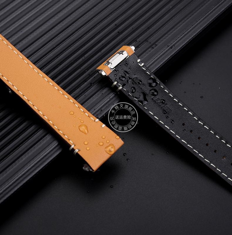 Genuine Leather Watchband For Car.tier Sandoz Large Medium-Sized Santos WSSA0010