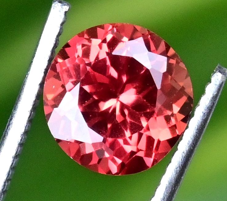 4.10 Ct Natural Myanmar Red-Orange Spinel Round Cut Certified Flawless Gemstone