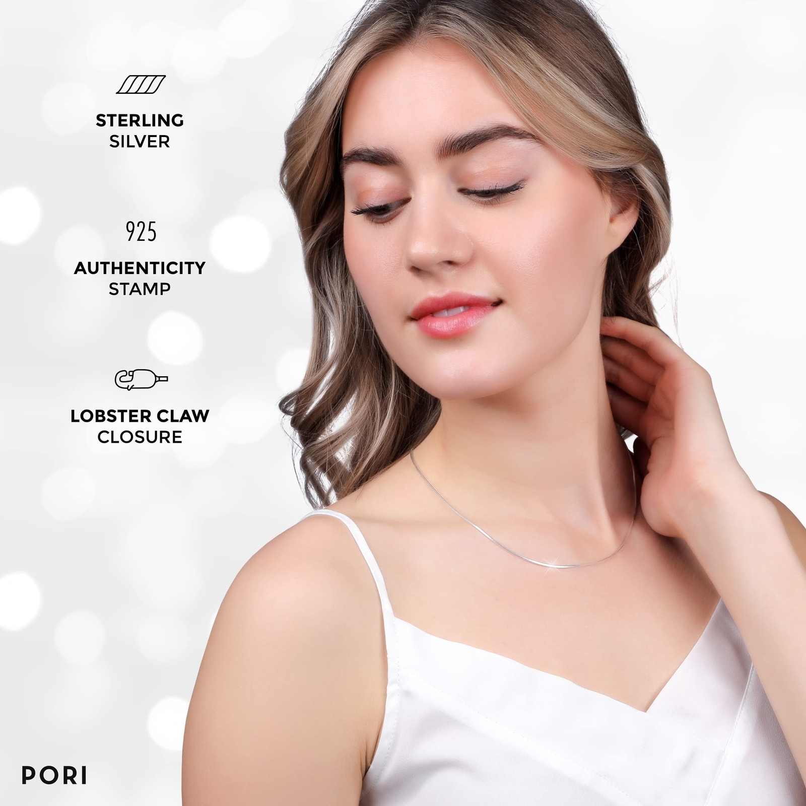PORI JEWELERS 925 Sterling Silver 1.5MM Magic 8 Sided Italian Snake Chain – W…