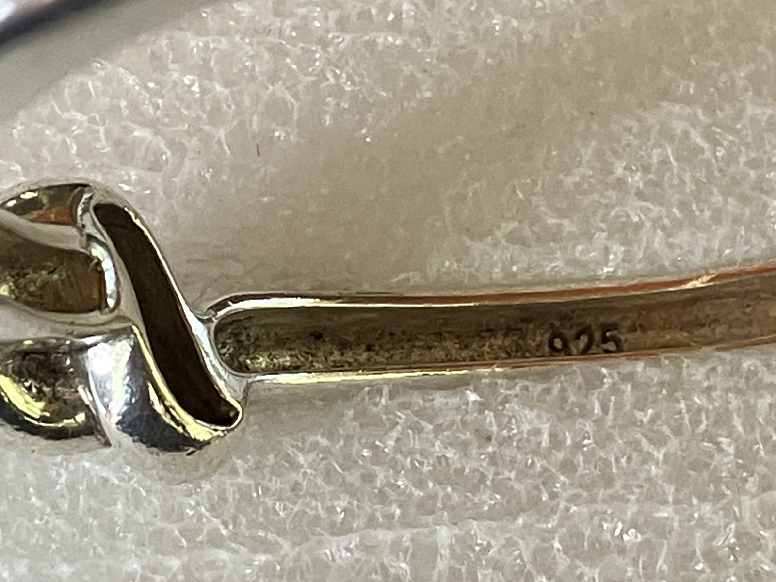 Sterling Silver Heavy Love Knot Hinged Bangle with Magnetic Closure Safety Latch
