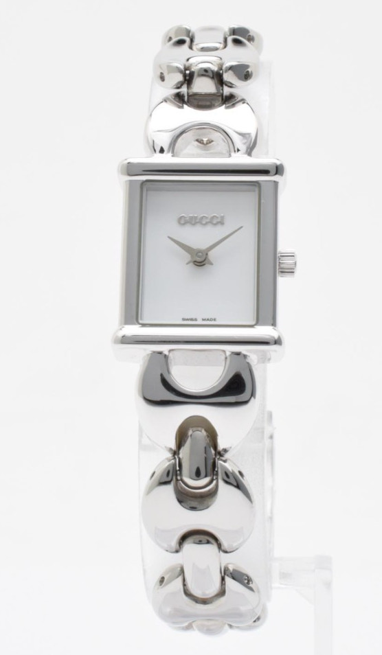 Vintage [NEAR MINT] Gucci 1800L Silver White Dial 18mm Quartz Women Watch JAPAN