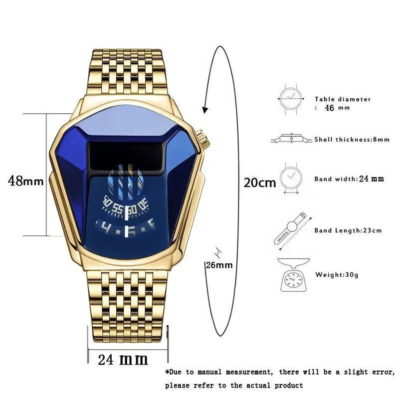 Men’s New Trend Motorcycle Personality Waterproof Quartz Watch