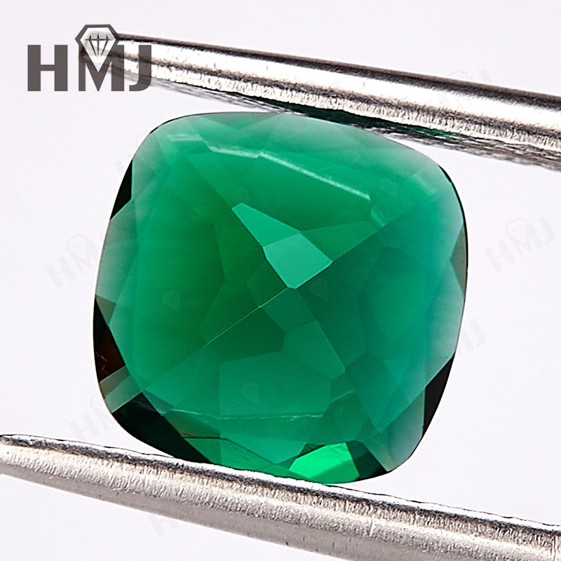 Certified Zambian Emerald Pear Cut Round Cushion Lab Grown Loose Emerald Jewelry