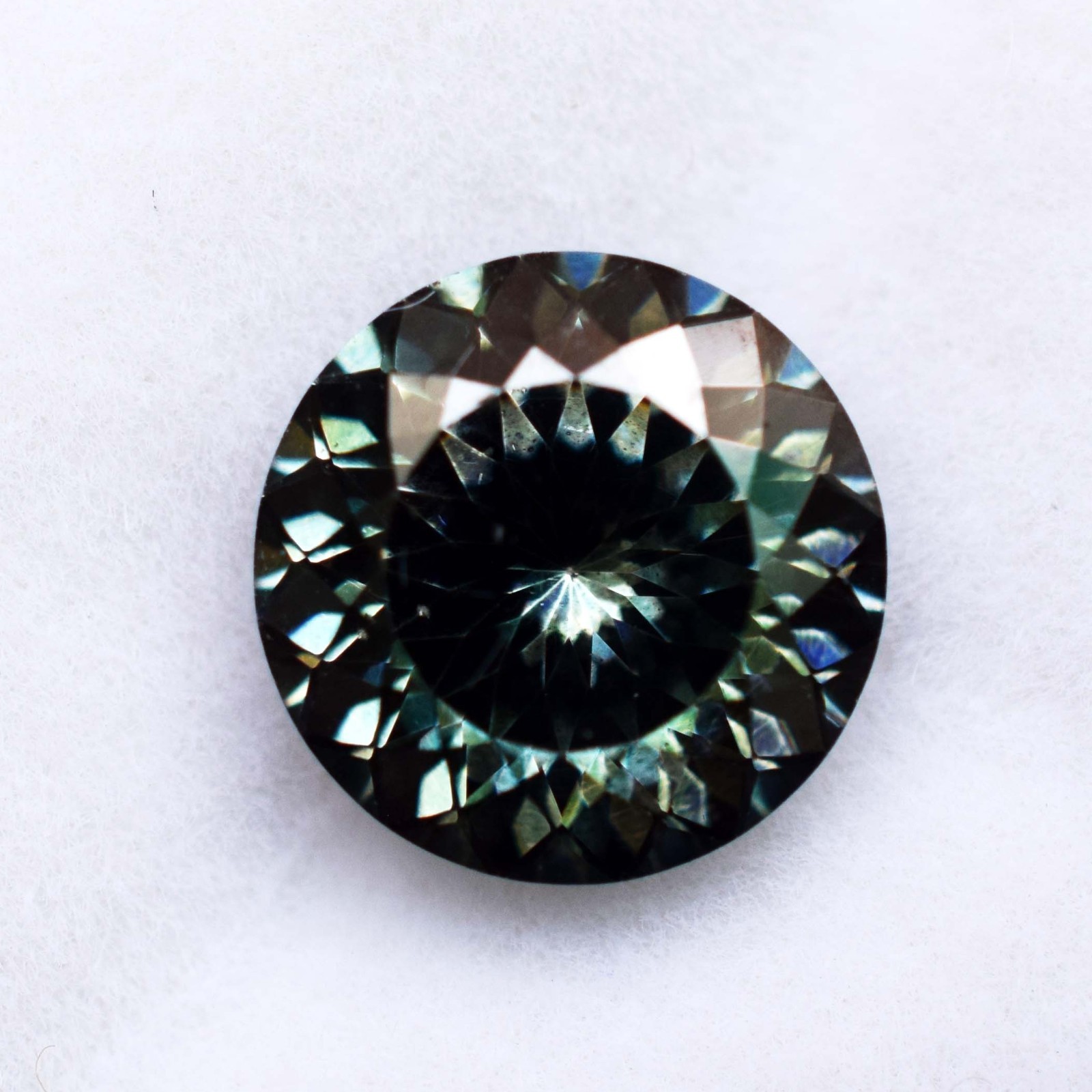 1.77 Ct Lab Created Bluish Green Diamond Round Cut Certified Loose Gemstone