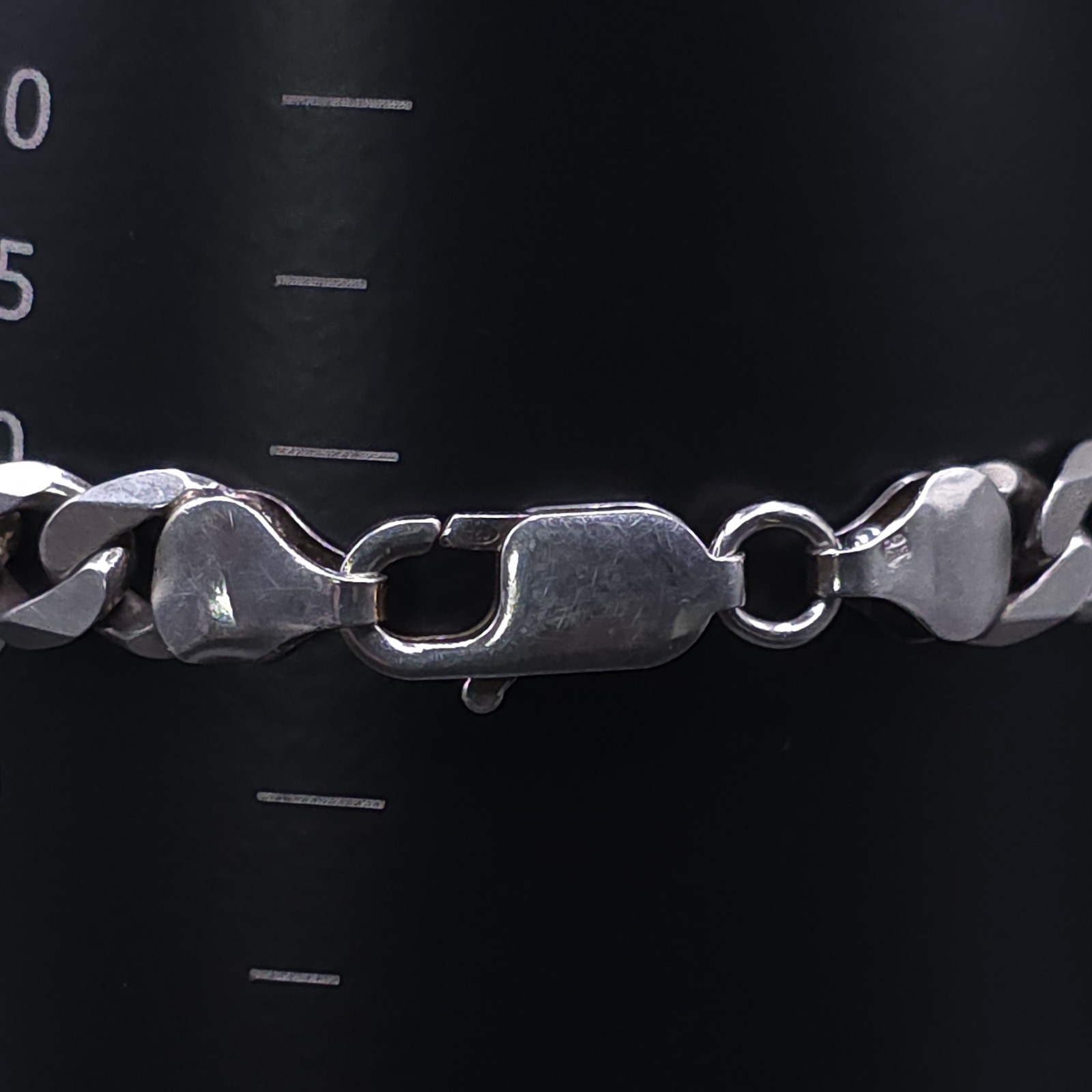 Vintage Sterling Silver 925 Curb Bracelet 21.5cm 7mm 15.70g