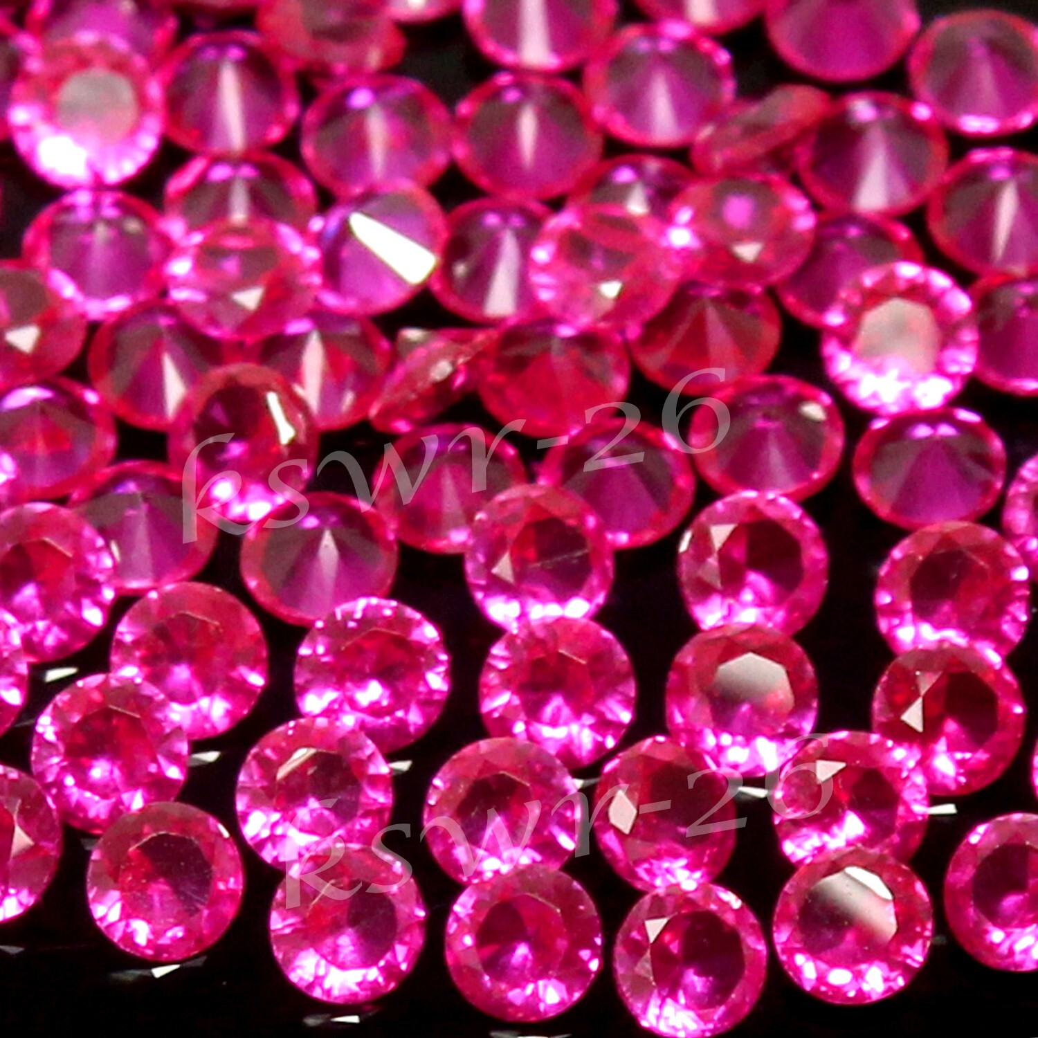 Natural 1.4 mm Round Shape Certified Myanmar Red Ruby AAA+ Gemstone 100 Pcs Lot