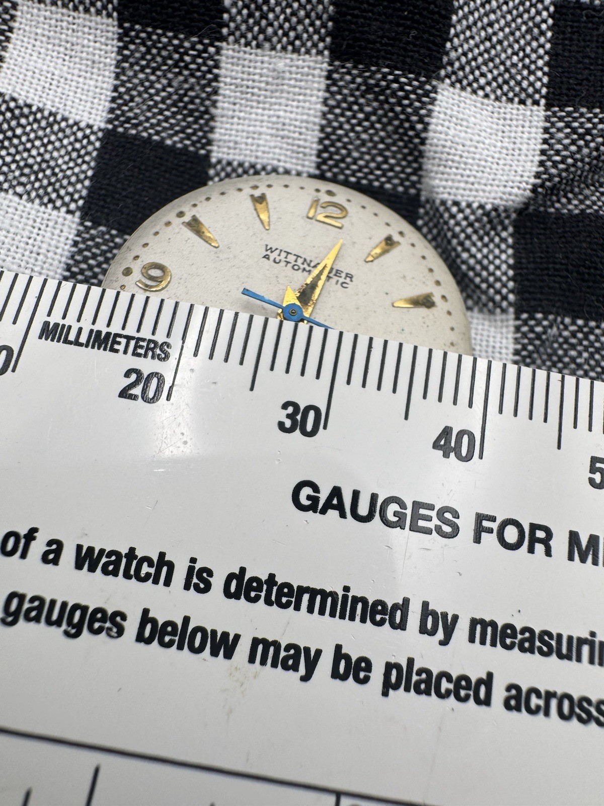 Vintage Men’s Wittnauer Automatic Wrist Watch Dial Mvmt For Repair 184