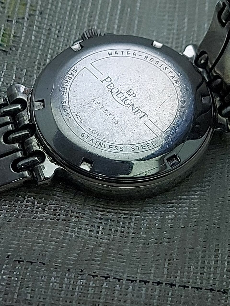 Pequignet Watch U.A.E Gifted Dial All Steel Mens Quartz 37mm Sapphire Crys Swiss