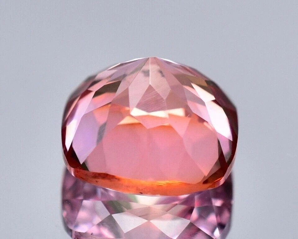 VVS Padparadscha Sapphire Cushion 8-9 Ct Cut Natural Loose Certified Gemstone