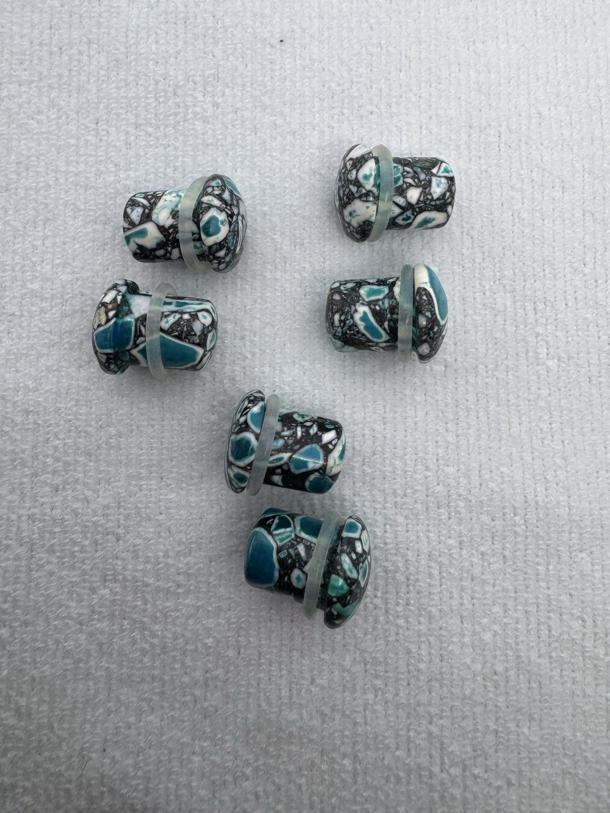 8 Pair 00g 10mm Natural Stone Ear Gauges Explorer Collection