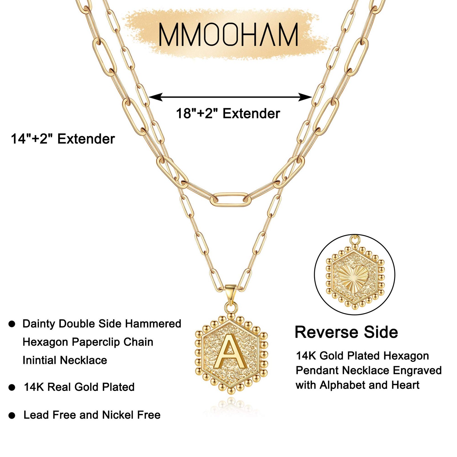 Gold Initial Necklace for Women – Layered Jewelry Gifts
