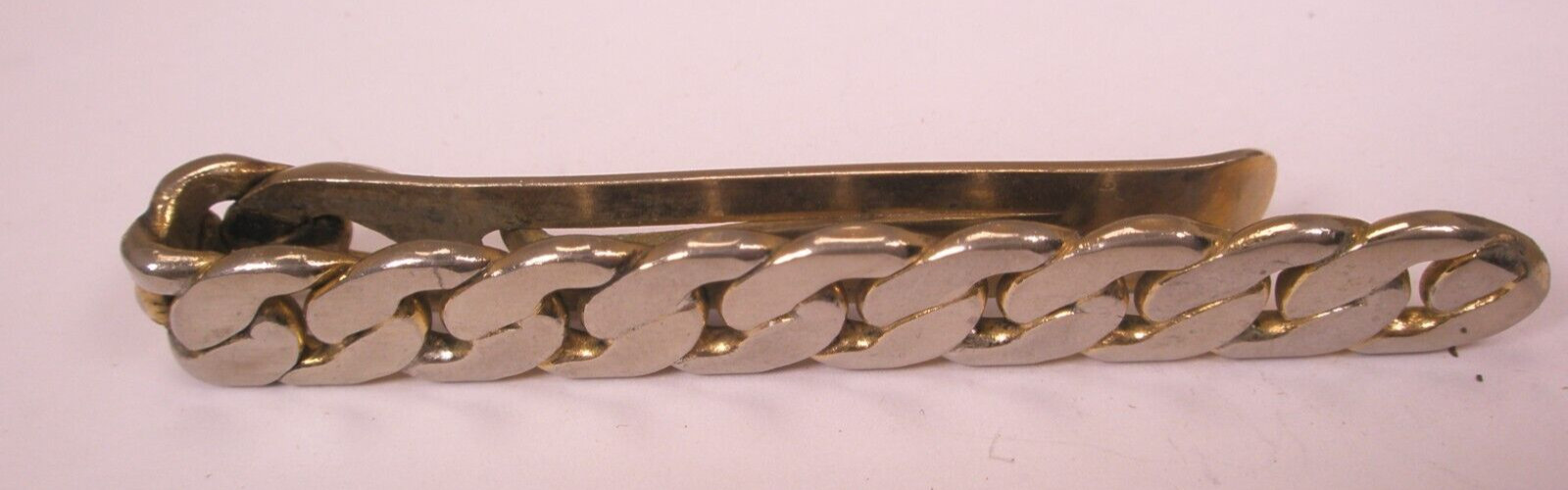 Cuban Link Chain Vintage SWANK LARGE Tie Bar Clip