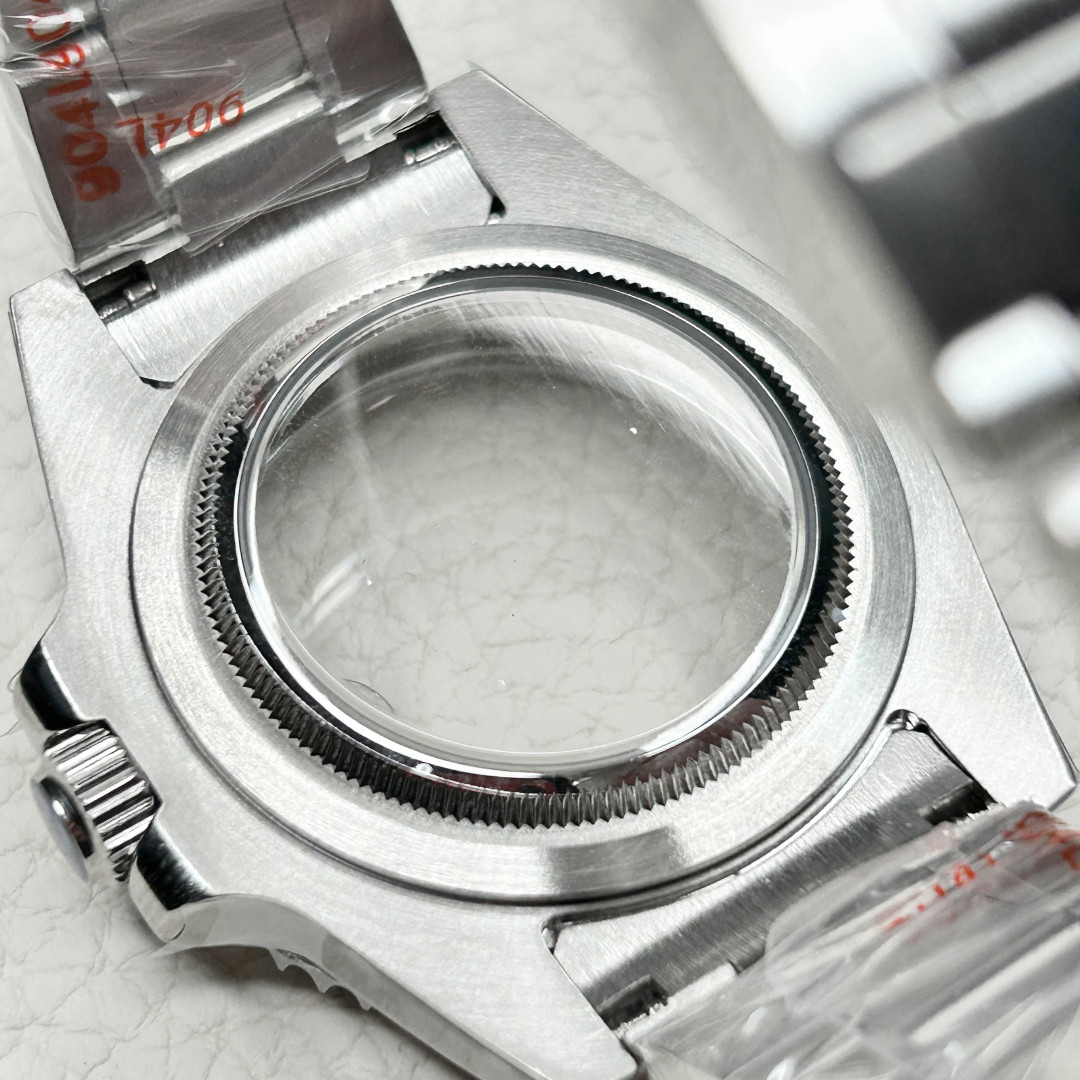 40mm Black Red Coke Bezel Sapphire Glass Brushed Watch Case fit NH35 NH36 Mod US