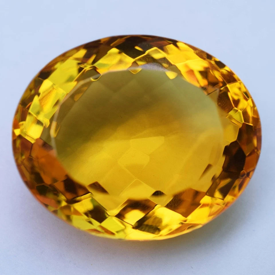 Huge 200 Ct Flawless Yellow Orange Topaz Oval Cut Certified Loose Gemstone