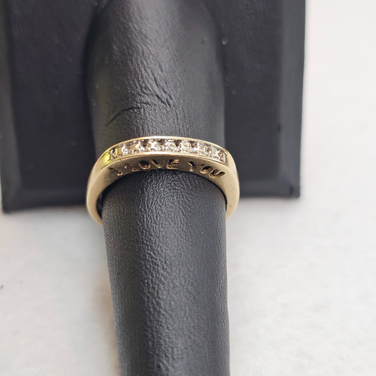 Vintage 10K Gold I Love You Diamond Promise Anniversary Ring Sz 6.75 1.95g