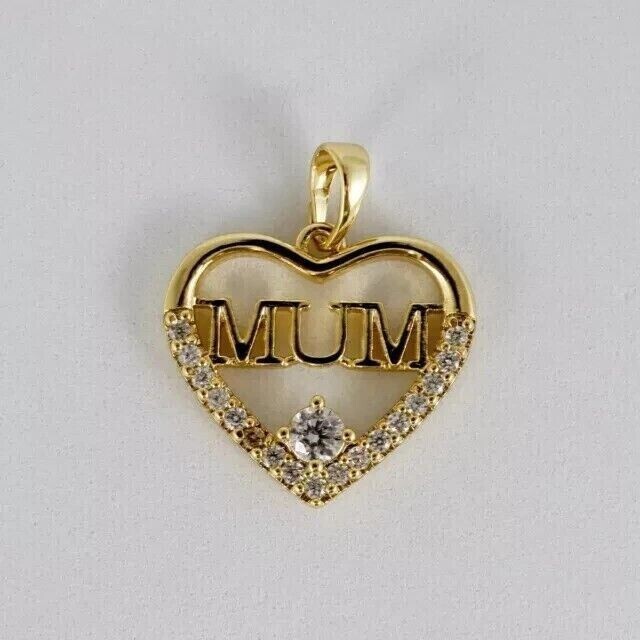 Round Cut Simulated Diamond Fancy Heart Women’s Pendant 14k Yellow Gold Plated