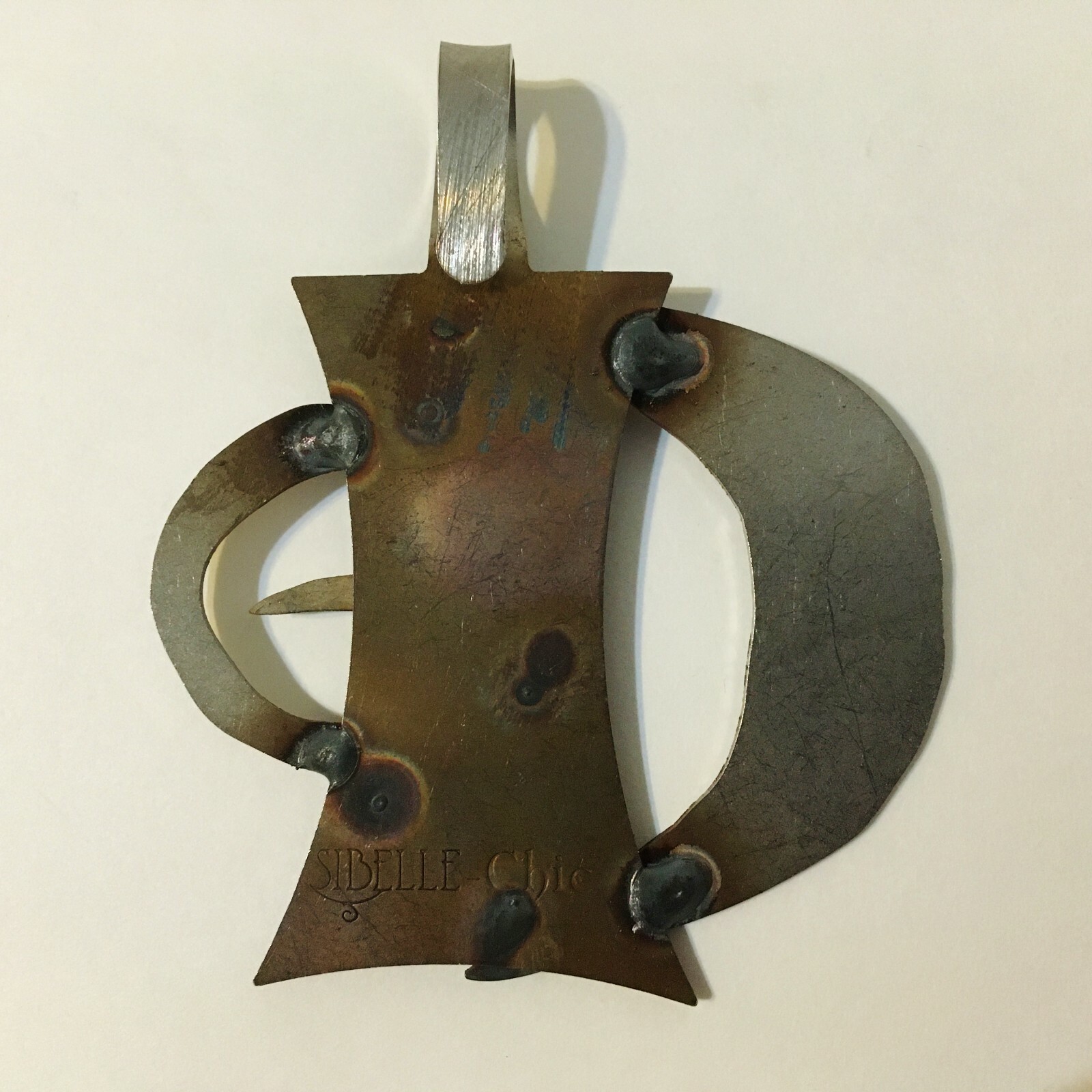 Crescent Pendant One Of A Kind Hand Crafted Stainless Steel Unique Artisan New
