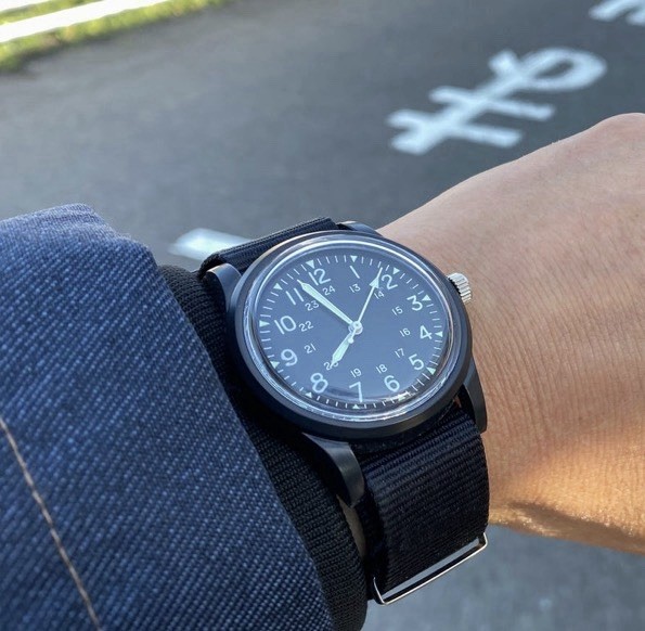 [Discontinued]Daiso Japan Mili Watch In Stock Khaki Olive Black 2set military