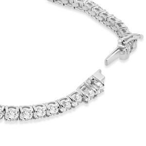 9 Ct Genuine Round-Cut Real Diamond Tennis Bracelet 7″ 14K White Gold