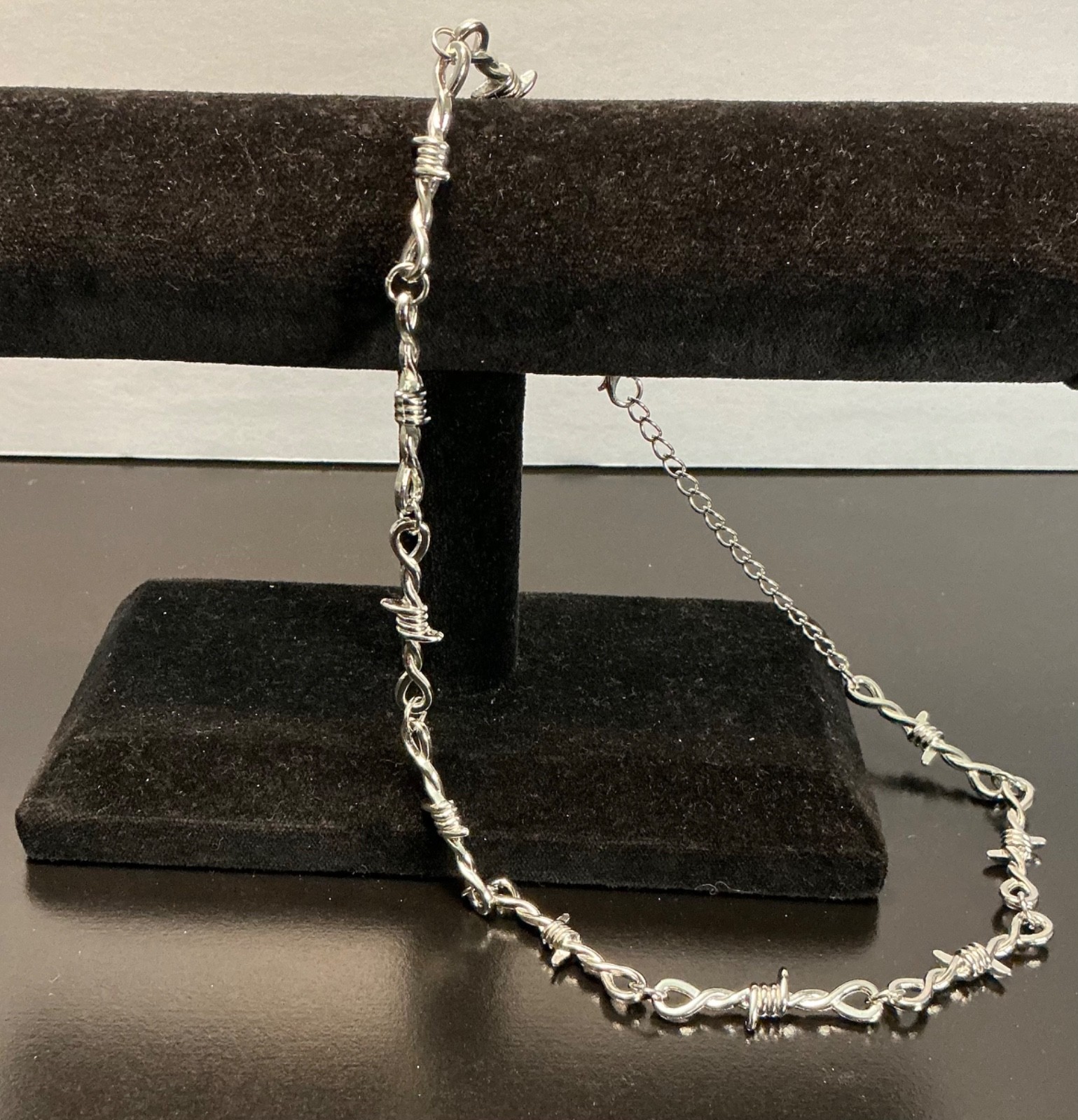 New Barbed Wire Men Necklace Stainless Steel 18” Inches 5/15