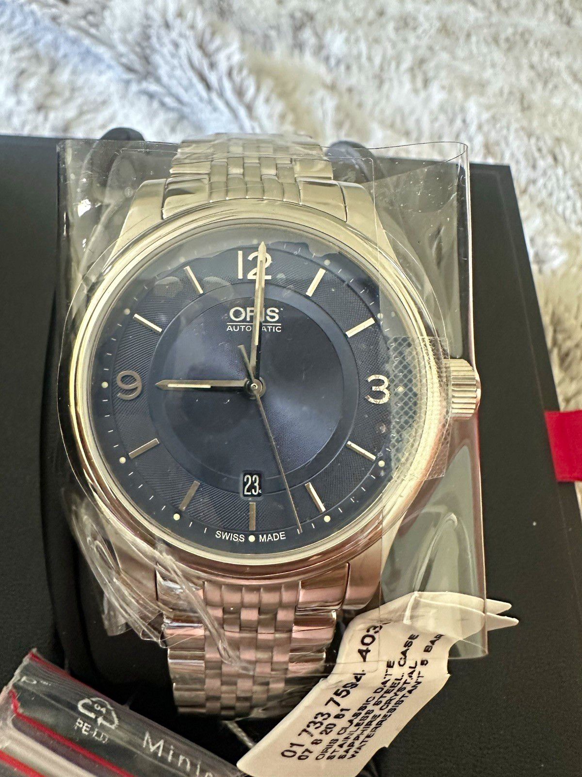 Oris Artelier Artix Pointer Day Date Auto 40mm Blue Dial Stainless Steel Bracele