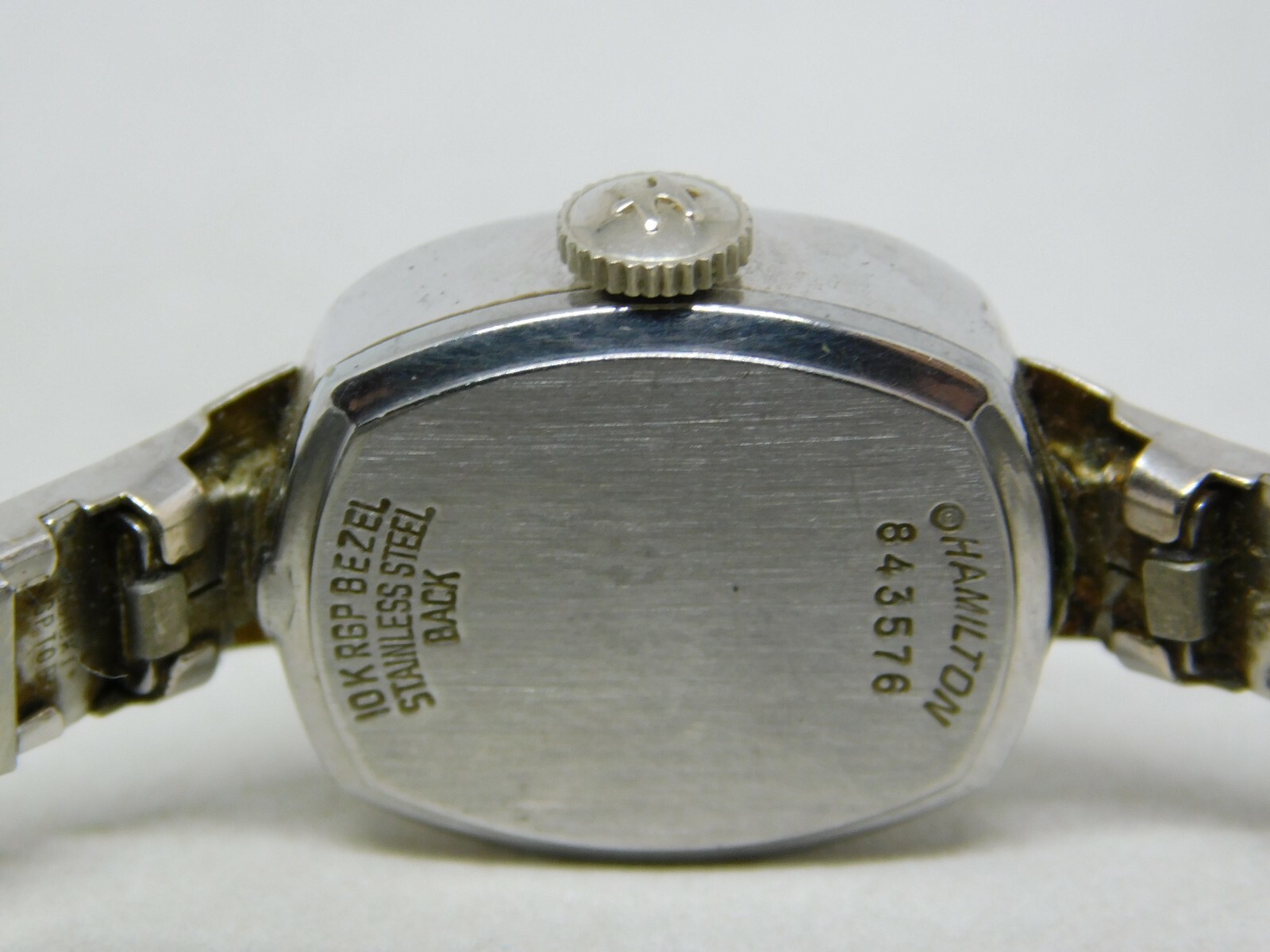Vintage Hamilton 843576 10 K RGP Wind-Up Analog Ladies Watch Sz. 6”