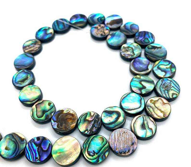 AAA Quality Abalone Shell Flat Round Cabochon Coin loose gemstone 6mm-20mm