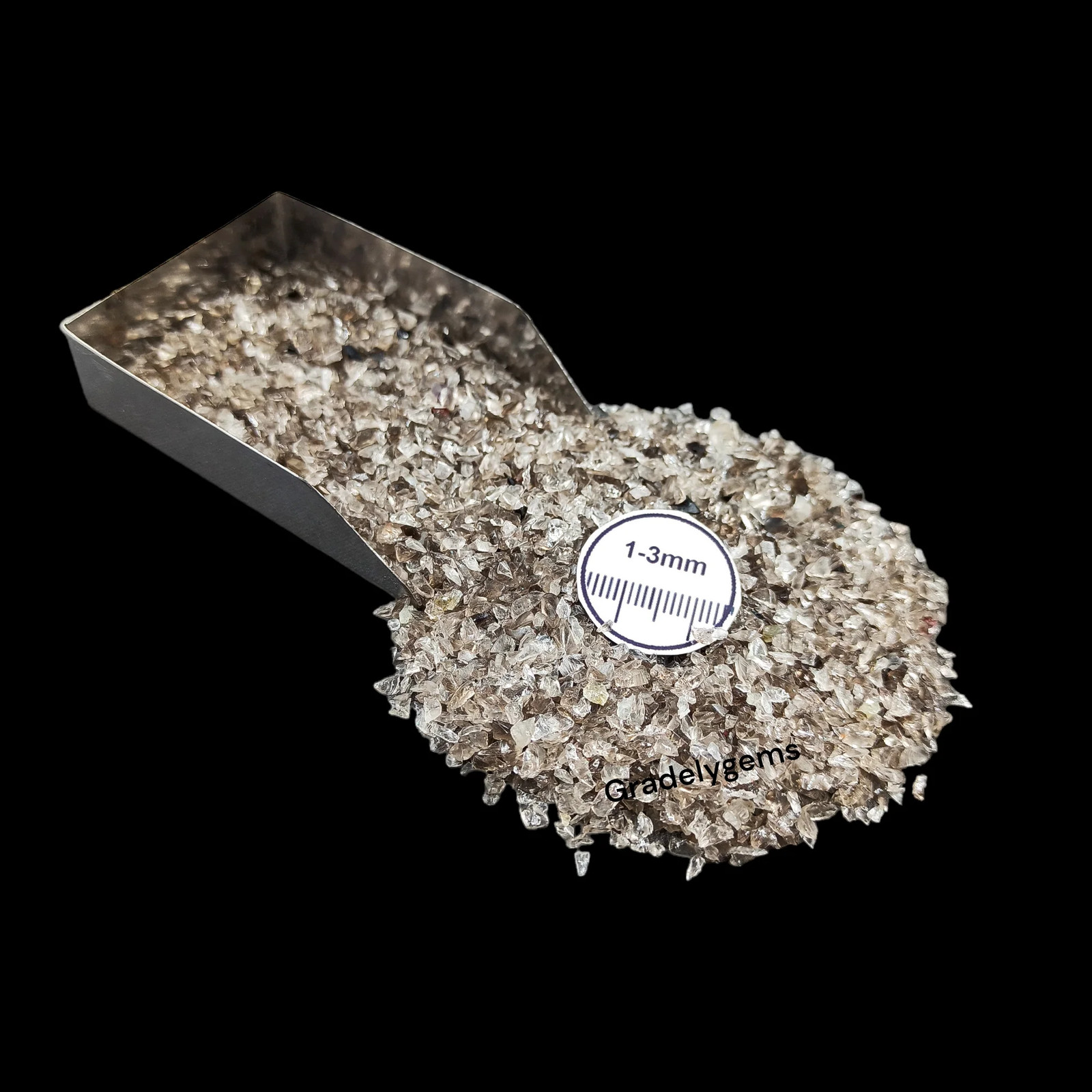 Smoky Quartz 1-3mm Gemstone Granules for Craft Bottles Inlay
