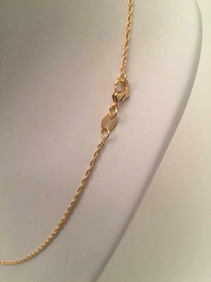 14 K GOLD PLATED FINE ROPE 30/18″ CHAIN J 432