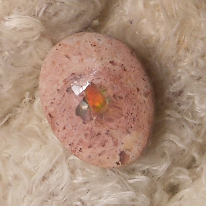 7.50ct Mexican Fire Opal Cantera 15×11.5×5.5mm Multi-Color Cab Bonanza Sale