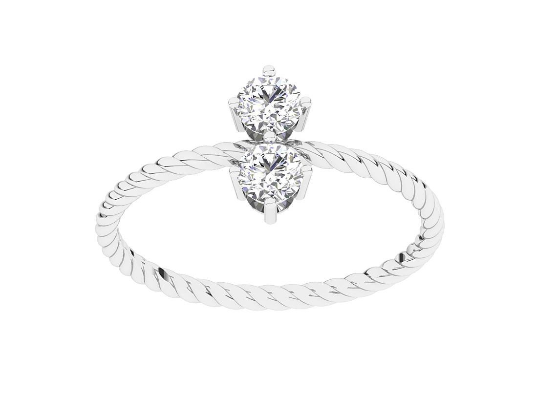 Forever Us Two Stone Engagement Ring 14K Gold VS F 0.50 Carat Lab Grown Diamond