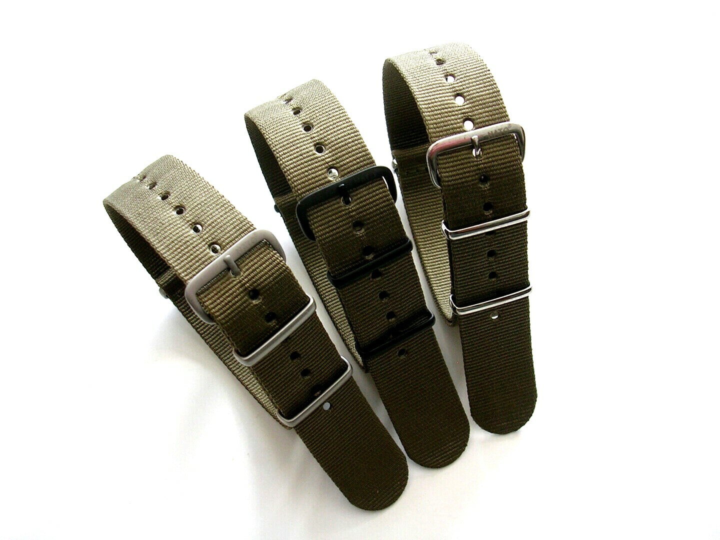 NATO G10 ® Khaki Green HD nylon Military Dive watchband RAF strap bond IW SUISSE