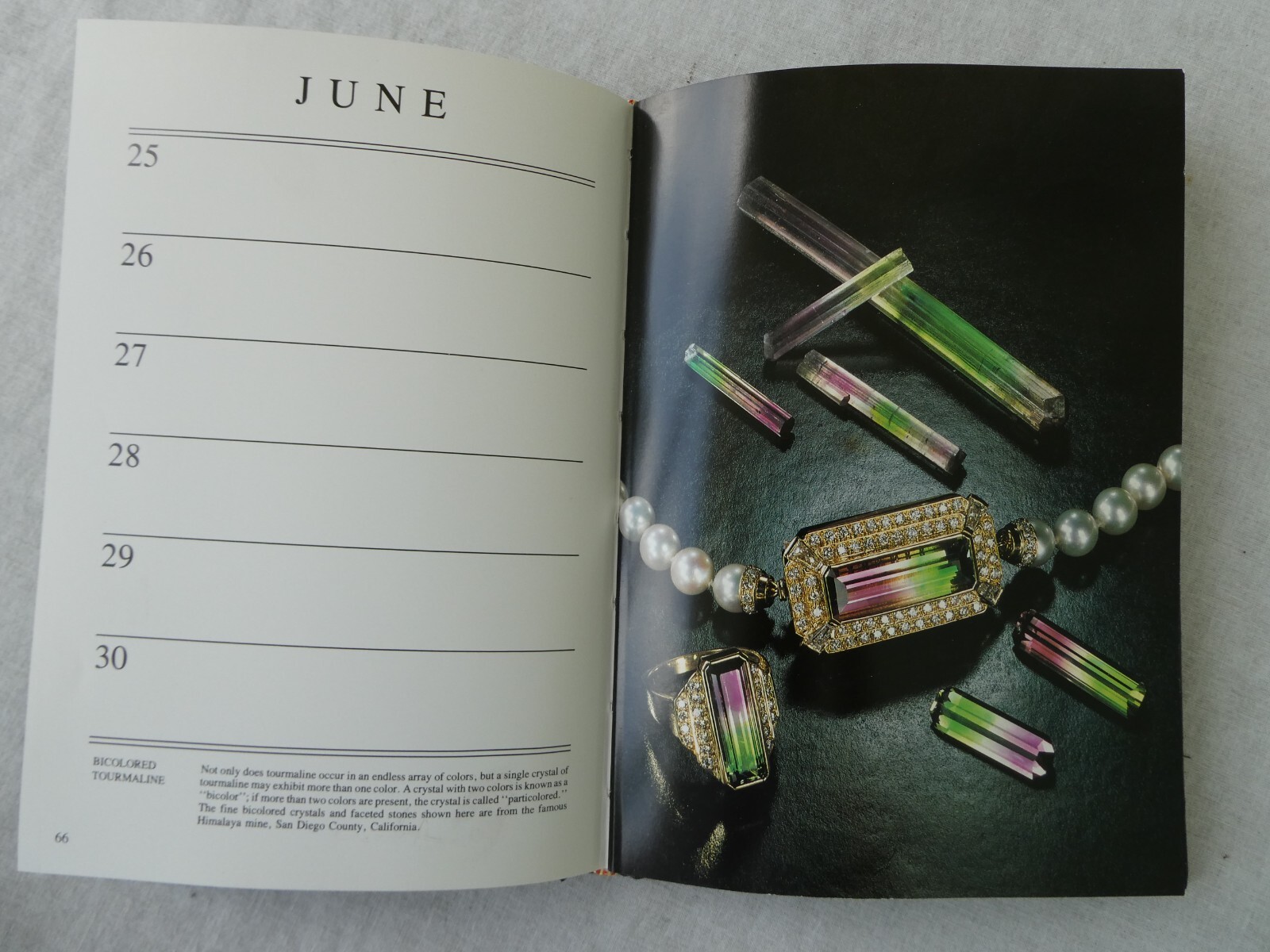 BIRTHDAY BOOK of GEMS – fab gem pics, write in friend’s birthdays
