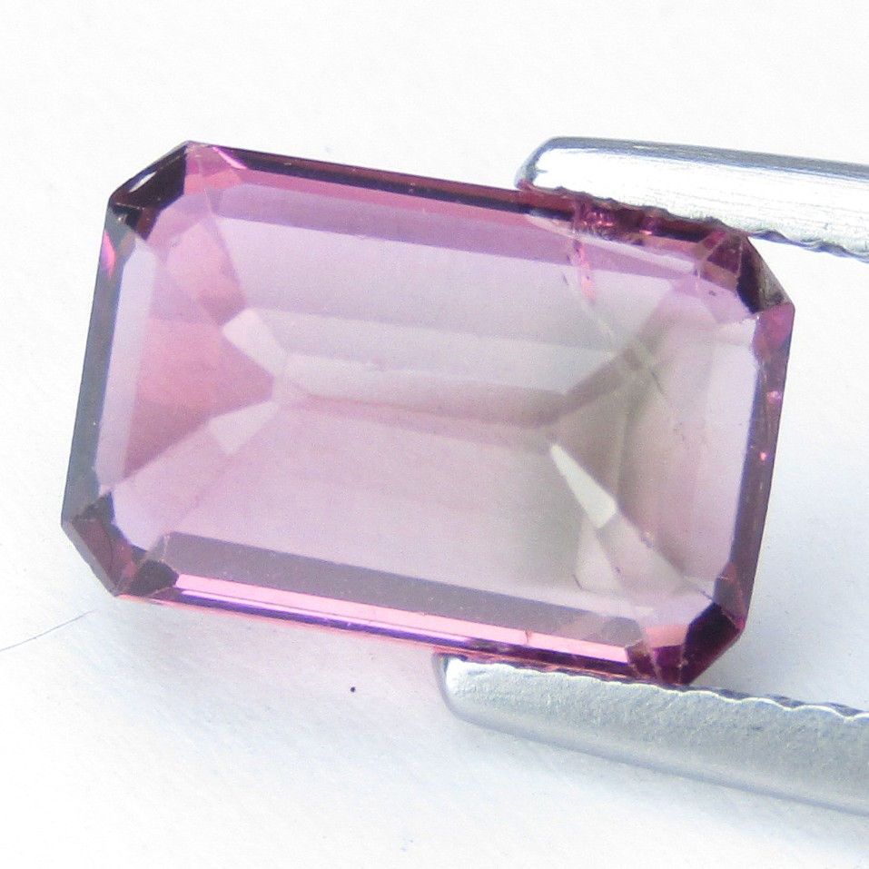 2.94Cts Beauteous Natural Pink Tourmaline 10.2×6.9mm Emerald Shape Gemstone