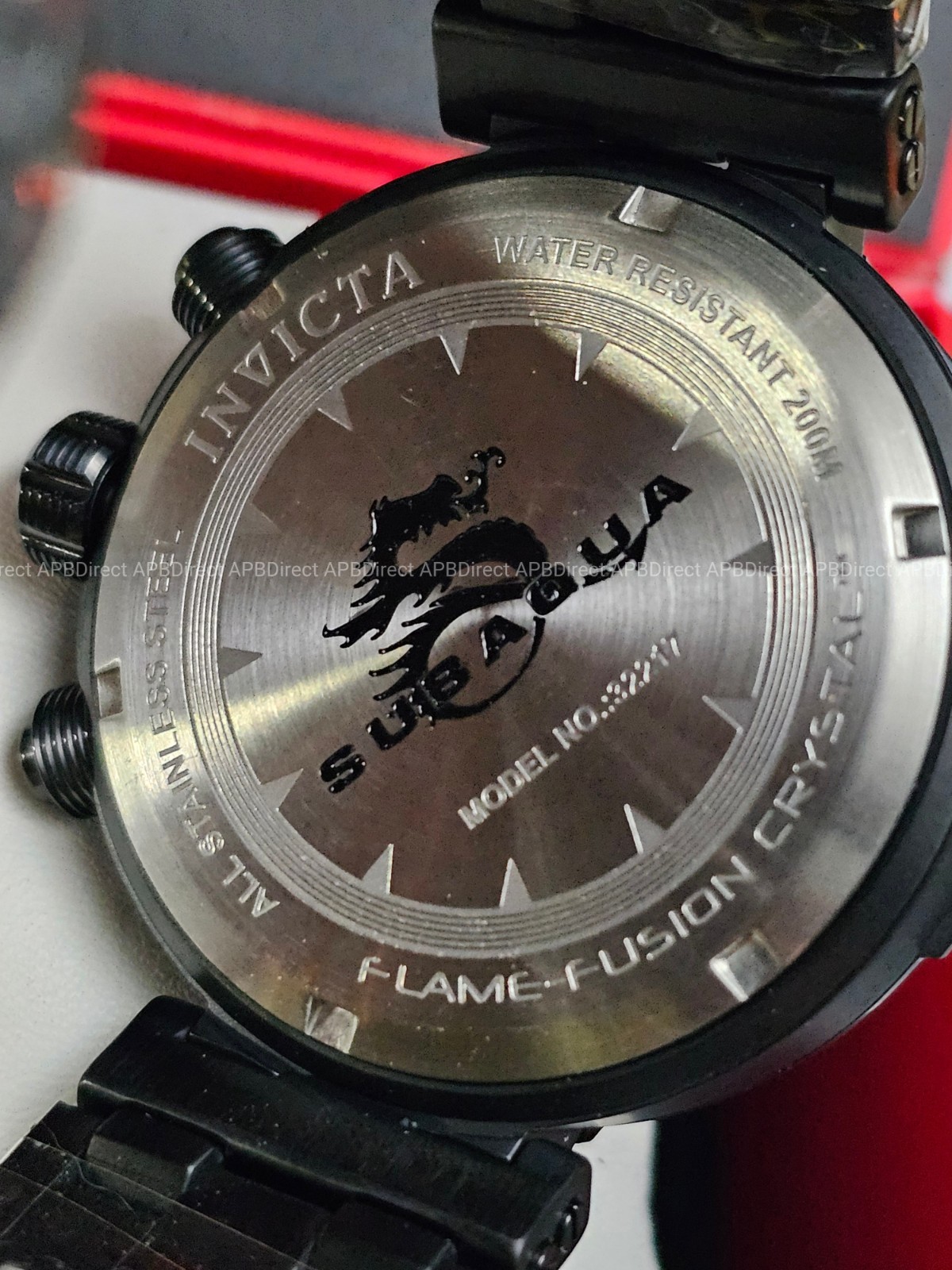 Invicta – SUBAQUA – Chronograph Black Yellow LUME Flame-Fusion Mens watch