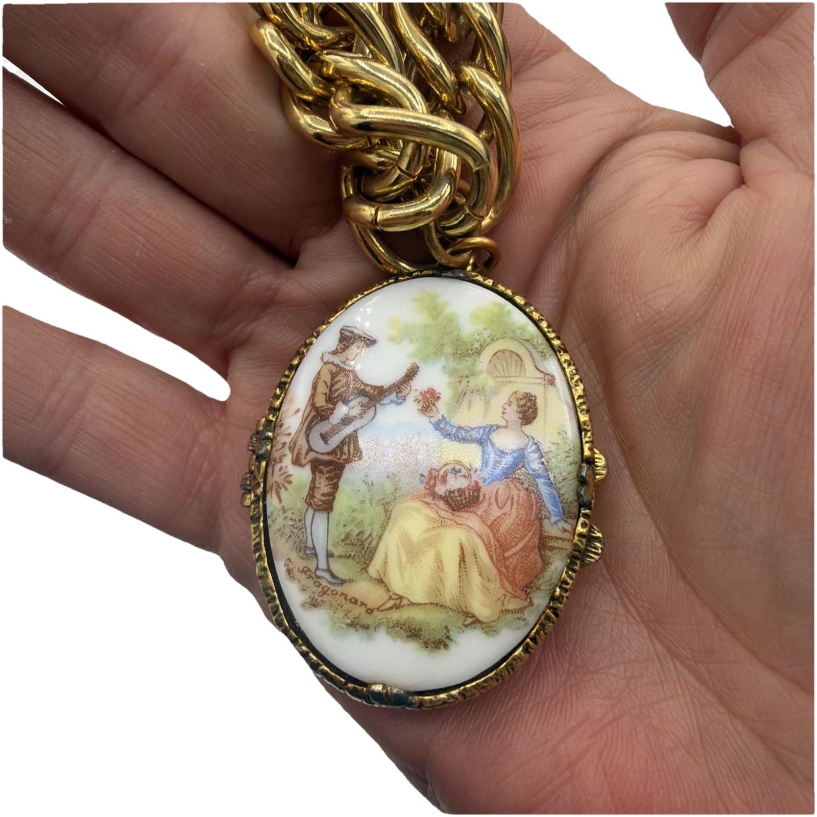 Vintage Mary Chess Gold-Tone Locket Bracelet Perfume Jewelry Collectible