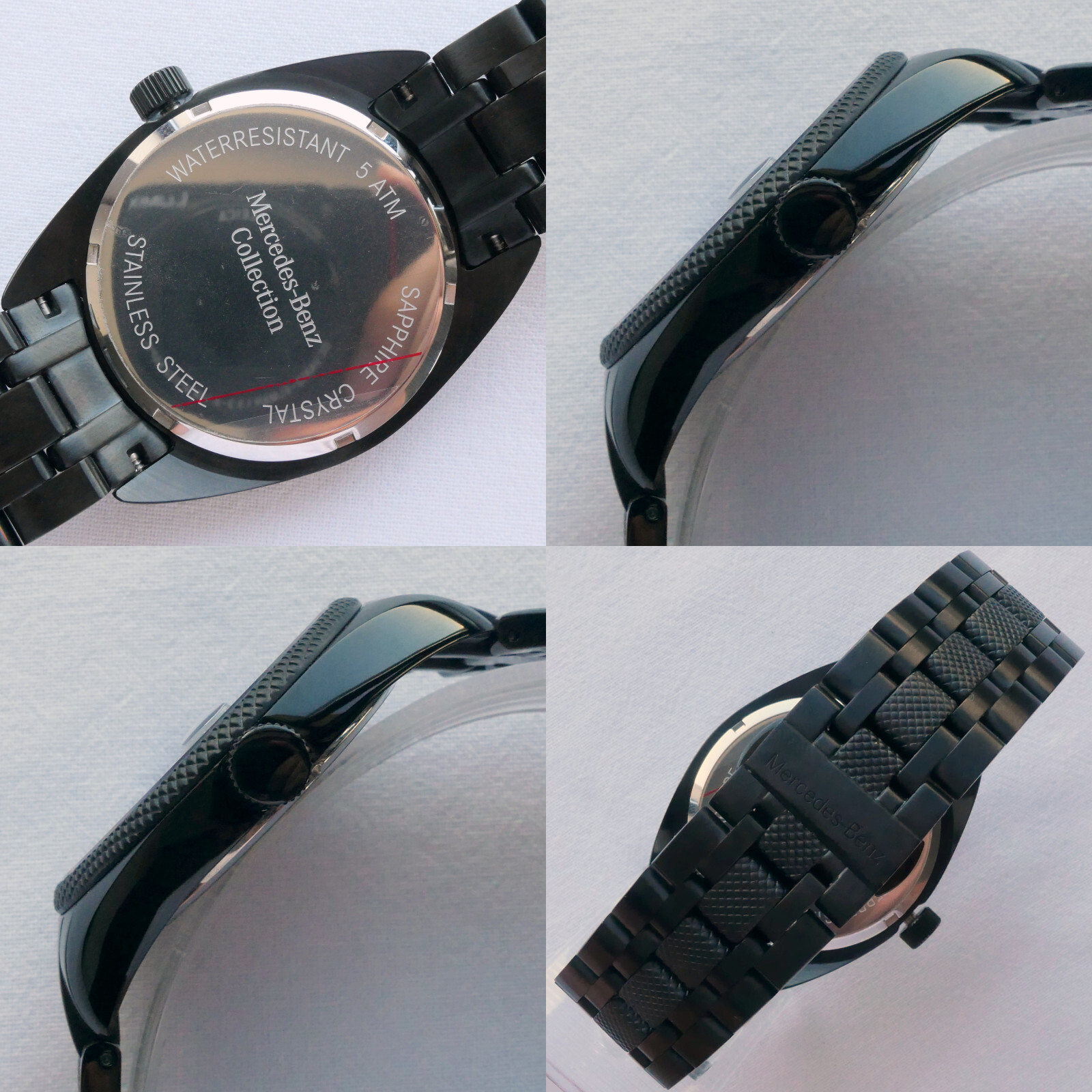 Mercedes Benz Classic AMG Motorsport Racing Black Design Car Accessory Watch