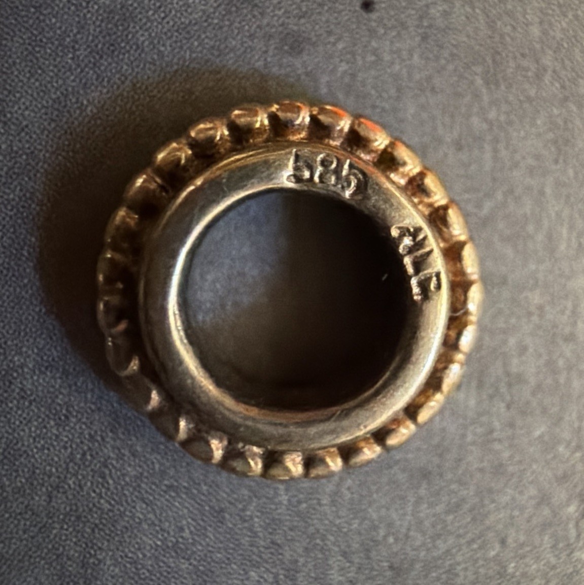 Pandora ALE Sun Spacer Charm 14k Gold Marked 585 Retired Bead