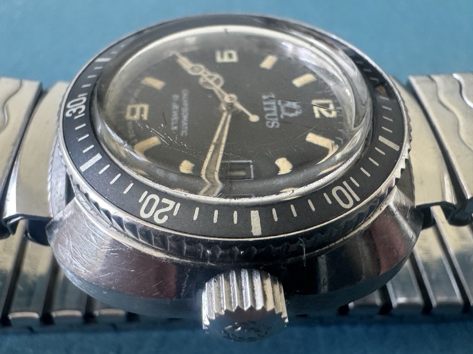 VINTAGE 1960s SOLVIL TITUS CALYPSOMATIC DIVER WATCH 21J AUTO STUNNING TROPICAL