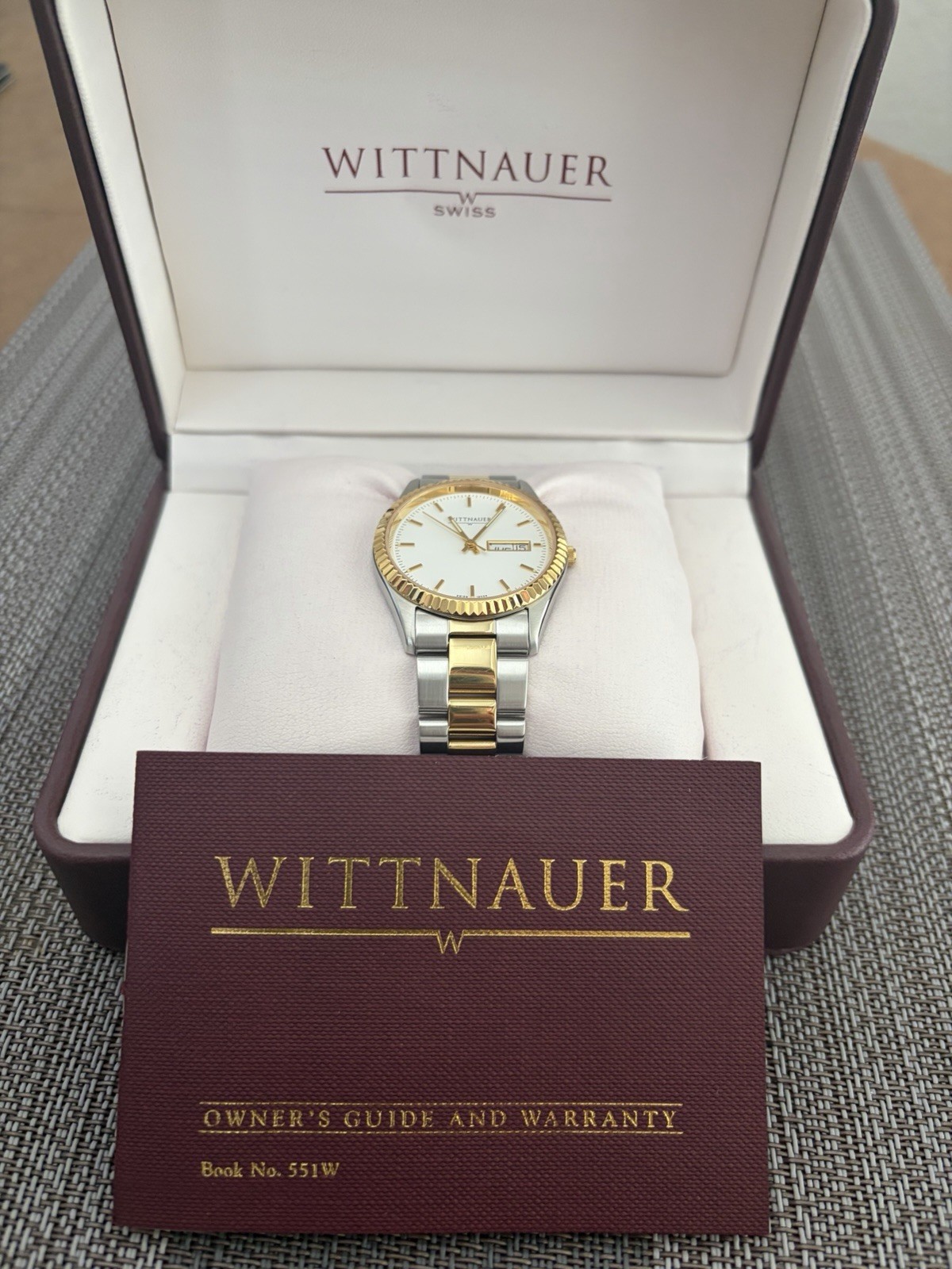 WITTNAUER 12C00 In Box Never Worn Watch Mens Wristwatch