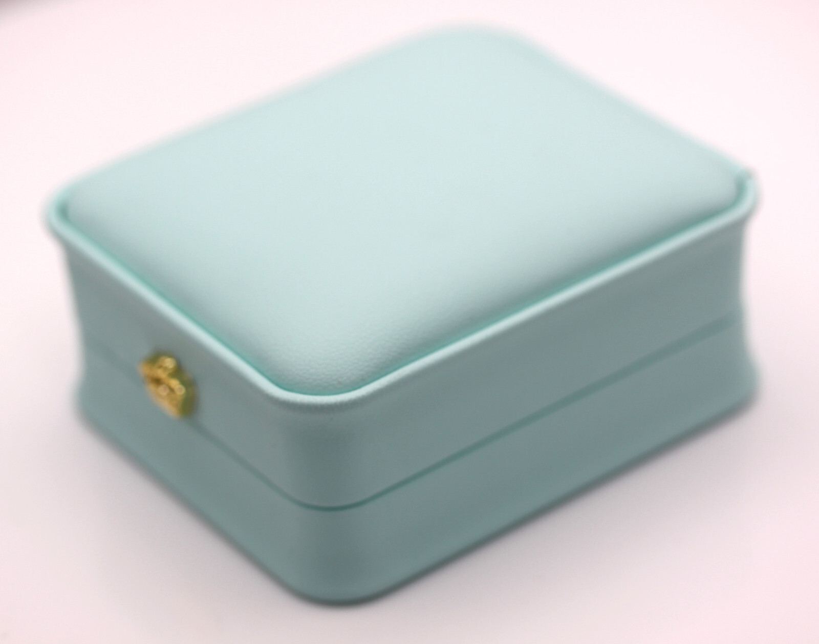 PU Leather Velvet Interior Tiffany Blue Color Jewelry Gift Pendant Earrings Box