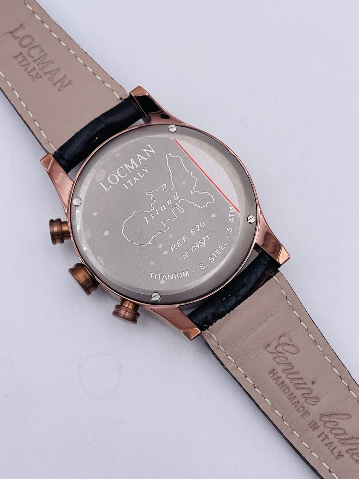 Locman Island Chrono Rubber/Titanium 40mm Watch 620BBNIPL/375 Hot Discount New