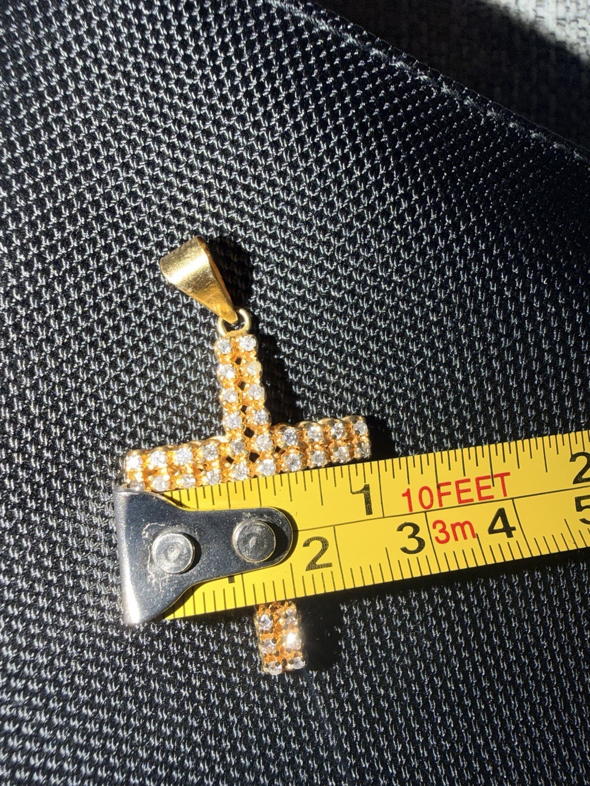 14KT Gold Diamond Cross Pendant. **NOT STAMPED BUT HAS BEEN TESTED TO BE LEGIT**
